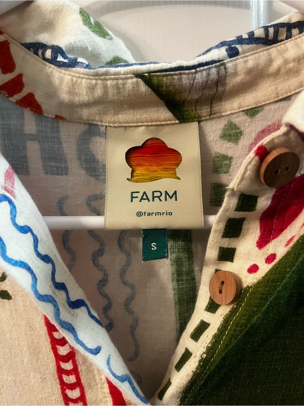 FARM Rio Multi-Color Printed Button-Front Maxi Dress - Picture 4 of 4